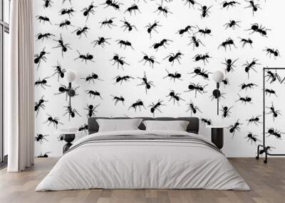 background with ant silhouettes Wall mural