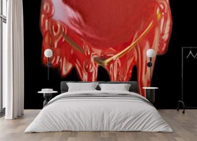 bleeding heart symbol isolated on black Wall mural