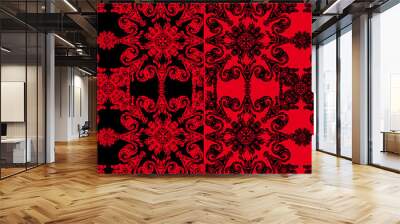 two red and black abstract designs Wall mural