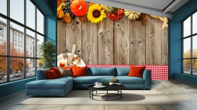 Colorful background for Halloween and Thanksgiving Wall mural