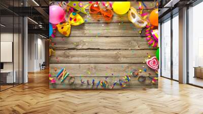 Colorful birthday or carnival background Wall mural