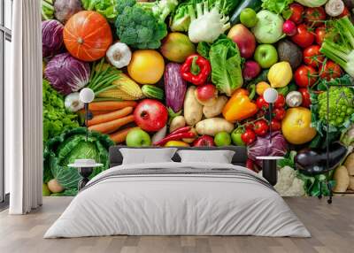 Fresh fruits and vegetables Wall mural