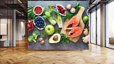 Healthy food selection Wall mural