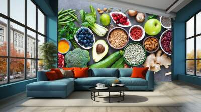 Healthy food selection Wall mural