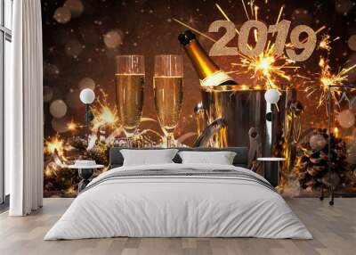 new years eve celebration Wall mural