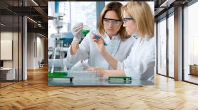 scientists working at the laboratory Wall mural