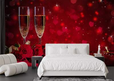 Valentines day background Wall mural