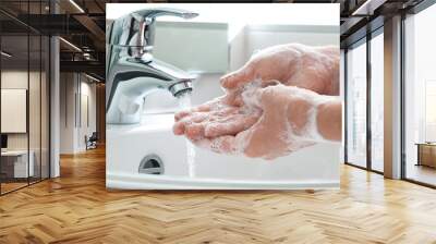 washing hands Wall mural