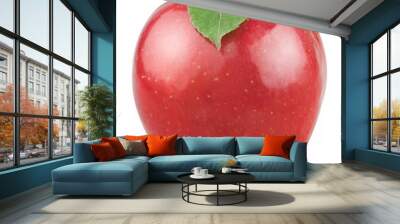 Red apple isolated on white background Wall mural