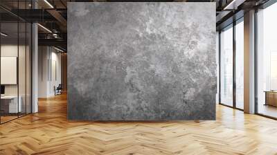 rough abstract empty backdrop for copy space. grunge vintage textured gray wall background with scratches Wall mural