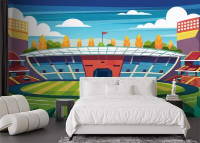 Sports stadium background template  Wall mural