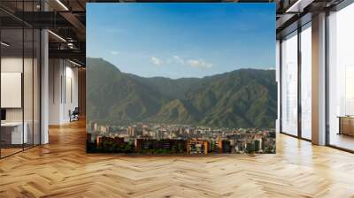 View of the city of Caracas and its iconic mountain el Avila or Waraira Repano. Wall mural