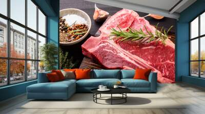 T-bone steak.Close-up Wall mural