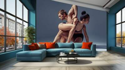 beautiful couple of dancers Wall mural