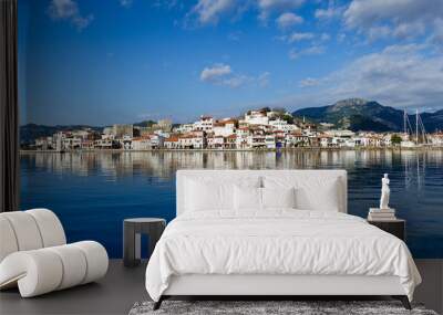 Marmaris city and fortress view from sea Wall mural