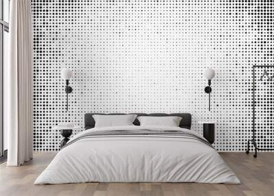 Abstract halftone wave dotted background. Monochrome texture of dots for printing Wall mural