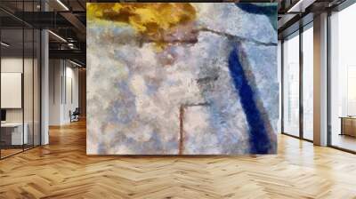 Abstract painting oil background texture. Wall mural