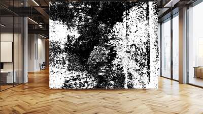 Black and white background. Monochrome grunge background. Abstract texture of dirt, dust, blots, chips. Dirty dirty surface Wall mural