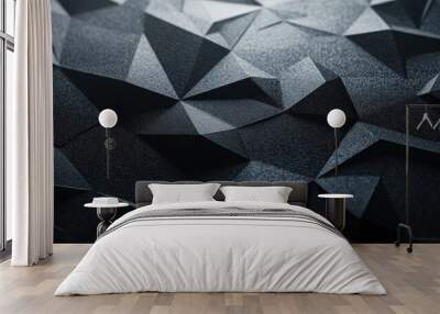 Black surface with triangles Wall mural