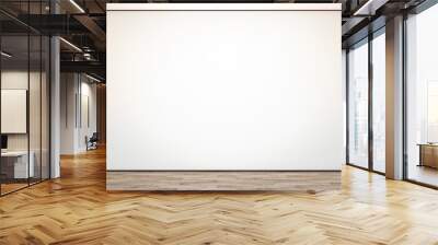 Blank white large gallery wall in studio mockup, front view Wall mural