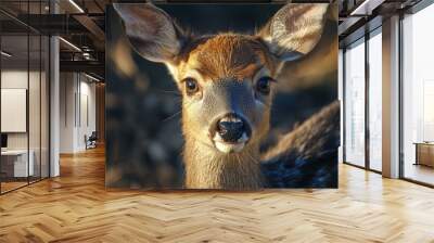 Deer Face Close Up, Wall mural