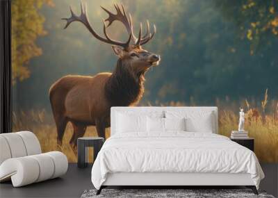 Deer in Field Wall mural