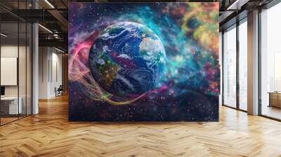 Earth in Space Wall mural