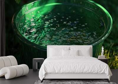 Green bowl on grass Wall mural