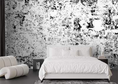 Grim grunge background. Monochrome texture of worn surface in sc Wall mural