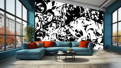 Grunge texture black and white seamless Wall mural