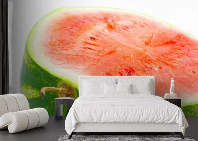 Red slice watermelon isolated Wall mural