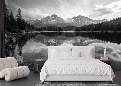 Mountain Lake Landscape Wall mural