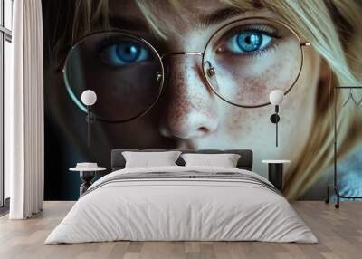 Person with glasses Wall mural