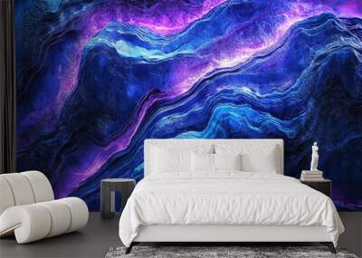 Purple Blue Surface Close Up Wall mural