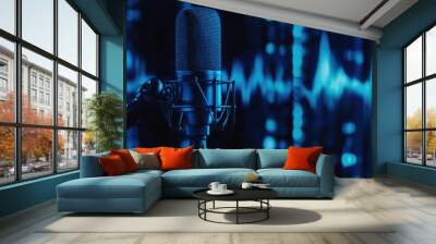 Recording Studio Microphone Wall mural