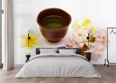 green tea flower Wall mural