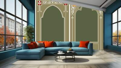 Vector template. Religious frame Wall mural