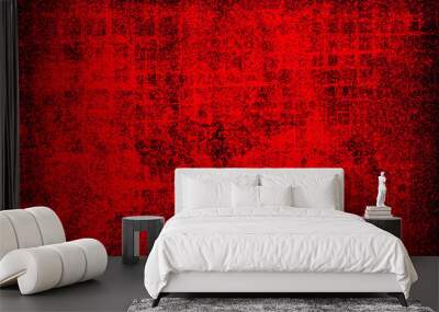 Texture red grunge Wall mural