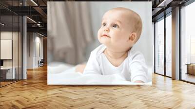 Portrait of a crawling baby Wall mural