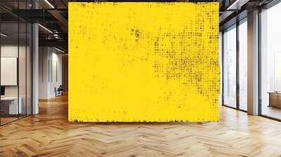 Yellow grunge background. Old paint texture Wall mural