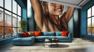 Young Woman in Sports Bra Top Wall mural