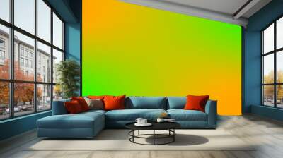 smooth gradient background, green and orange Wall mural