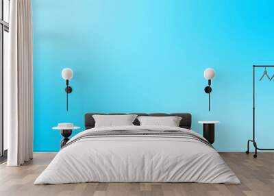 smooth light blue gradient background Wall mural