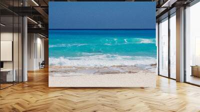 Turquoise water of Mediterranean sea landscape in Egypt, Sahel, North coast Wall mural