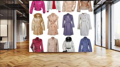 collection of jacket and coat Wall mural