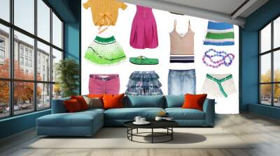 summer clothes collection Wall mural