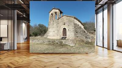 Santa Maria Freixe is a church from the year 977 in the 10th century in Mieres Girona Catalonia Spain Wall mural