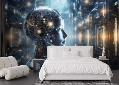 artificial intelligence in data  Wall mural