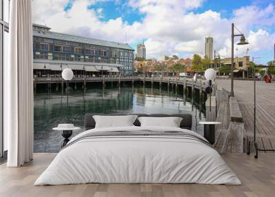 Finger Wharf in Sydney Harbour, New South Wales, Australia Wall mural