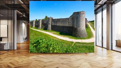 Ramparts of Provins, surrounding this World Heritage walled city located in the French department of Seine et Marne in Paris region - The town once hosted one of the largest Champagne fairs Wall mural